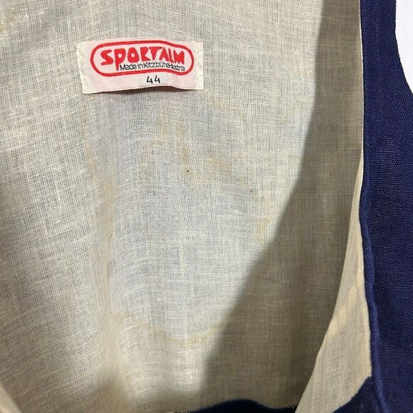 VTG Sportalm Austrian Kitzbühel Floral Button Bodice Pleated Skirt Dress 44 - Picture 10 of 11